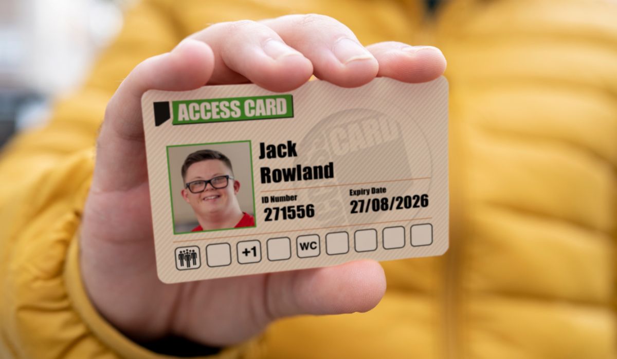 Nimbus Access Card Example, showing photo ID card